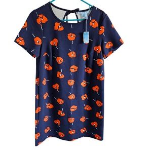 Draper James Woman Size‎ M Poppy Ponte Knit Mini Shift Dress NWT Preppy Casual